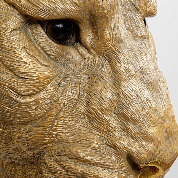 KARE Applique da parete Animal Tiger Head, Ottone / Oro, Soggiorno / Sala da pranzo, Plastica, Applique