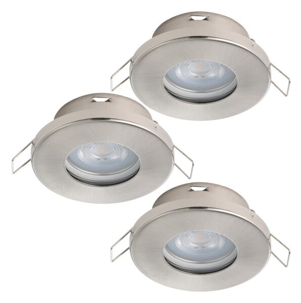 Eglo 901761 - SET 3xLED Lampada da bagno FAVAZZINA 1xGU10/4W/230V IP44 cromo