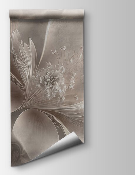 Carta da parati Fiore bianco con un fiore sopra, Carta da parati 3d fiori, Carta da parati popolare, u93944 - Tapeko.it