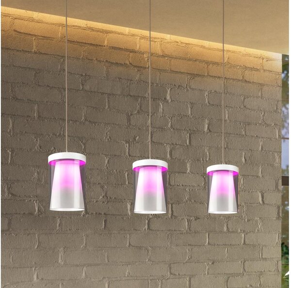 Eglo 901122-LED RGBW Lampadario dimmerabile a sospensione con filo CHIUSELLO-Z 3xLED/3,7W/230V bianco