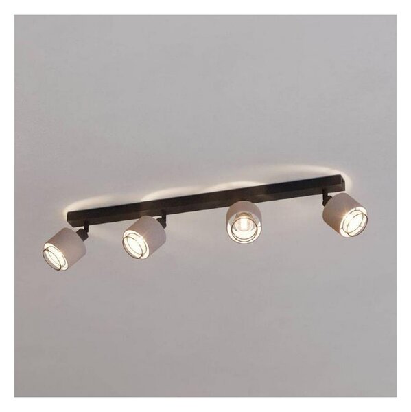 Eglo 43659 - Faretto ROSLEY 4xE14/40W/230V nero/beige