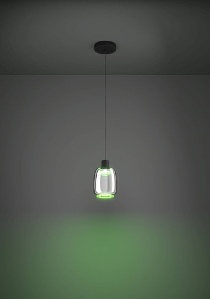 Eglo 901119 - LED RGBW Lampadario dimmerabile a sospensione con filo MOLOCHIO-Z LED/3,7W/230V nero