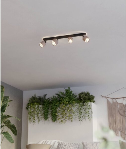 Eglo 43659 - Faretto ROSLEY 4xE14/40W/230V nero/beige