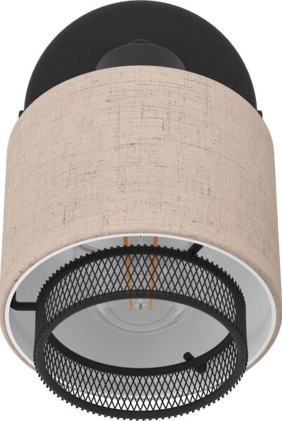 Eglo 43656 - Faretto da parete ROSLEY 1xE14/40W/230V nero/beige
