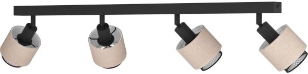 Eglo 43659 - Faretto ROSLEY 4xE14/40W/230V nero/beige