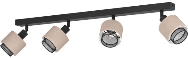 Eglo 43659 - Faretto ROSLEY 4xE14/40W/230V nero/beige