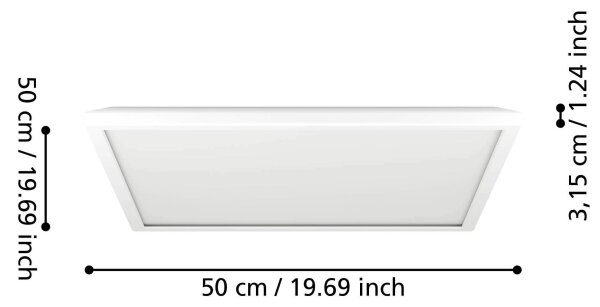 Eglo 901476 - LED RGBW Lampada dimmerabile da esterno ROVITO-Z 17W/230V 50x50cm IP44 bianco