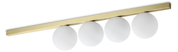 Plafoniera Contemporaneo Binomio Metallo Ottone 4 Luci G9 4W 3000K Ip20