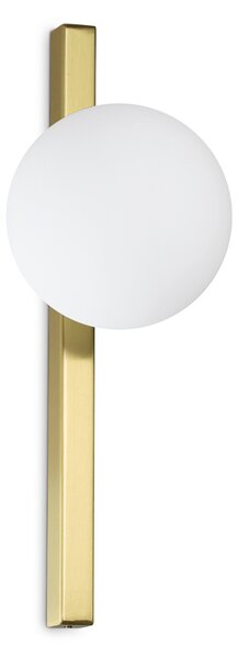 Applique Da Parete Contemporaneo Binomio Metallo Ottone 1 Luce G9 4W 3000K Ip20