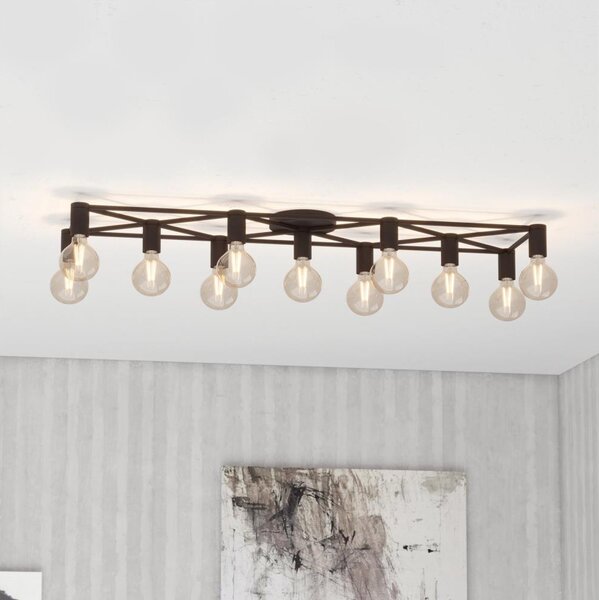 Eglo 43722 - Plafoniera SPEKE 11xE27/40W/230V nero