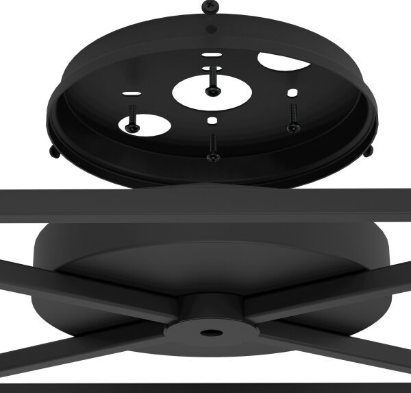 Eglo 43722 - Plafoniera SPEKE 11xE27/40W/230V nero