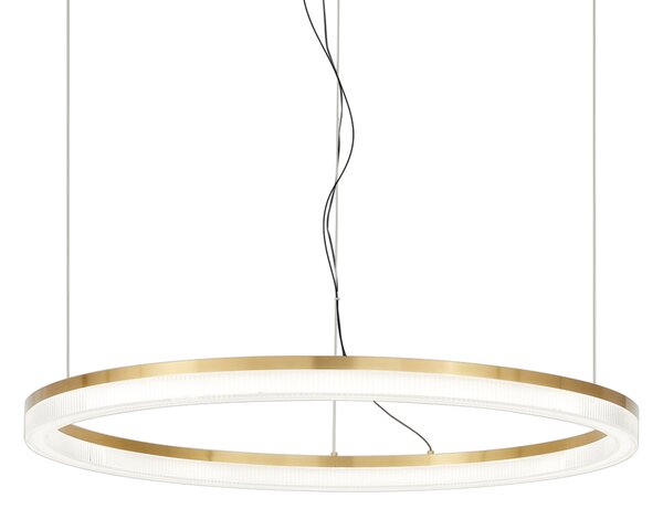 Lampadario A Sospensione Contemporaneo Crown Metallo Ottone Led 42W 3000K Ip20