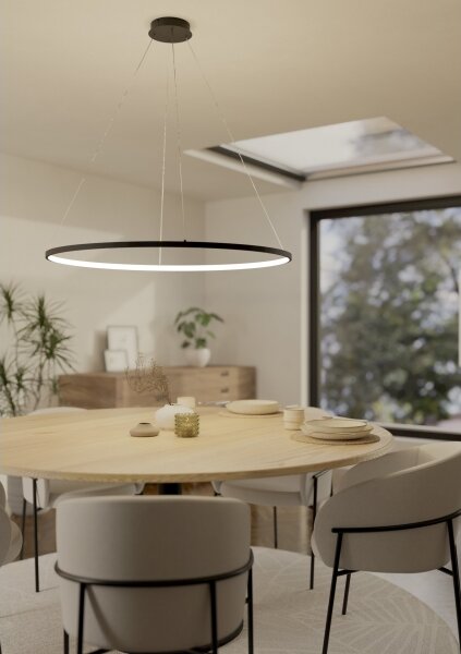 Eglo 901637 - Lampadario a sospensione con filo LED dimmerabile PARRUTA LED/40W/230V nero + +TC