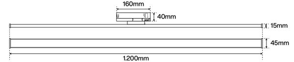 Lampada LED Lineare 42W per binario Trifase 120cm 90° bianca, PHILIPS certadrive CCT Colore Bianco Variabile CCT