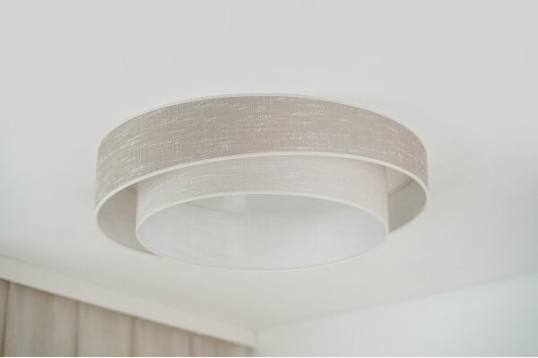 Brilagi - Plafoniera LED DOVER SHINE LED/26W/230V diametro 60 cm grigio/color crema