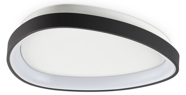 Plafoniera Contemporanea Gemini Metallo Nero Led Integrato 23W 3000K Ip20
