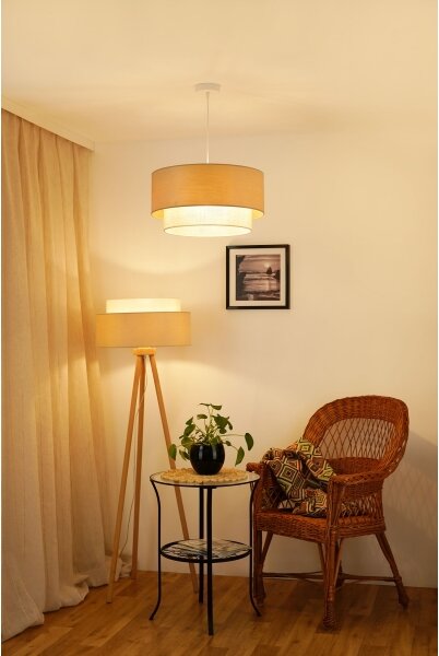 Brilagi - Lampada con piedistallo ARIZONA BOHO 1xE27/15W/230V beige