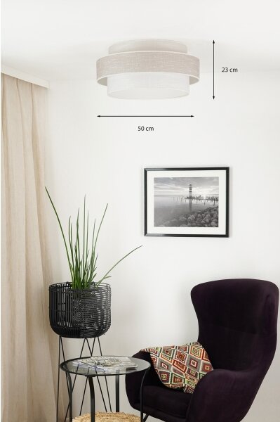 Brilagi - Plafoniera DOVER SPACE LED/12W/230V diametro 50 cm grigio/color crema