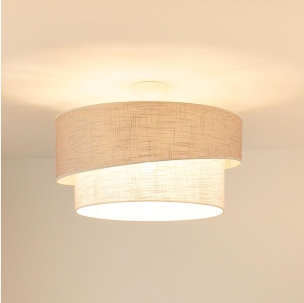 Brilagi - Lampadario a plafone DOVER SHINE 1xE27/15W/230V diametro 50 cm grigio/color crema