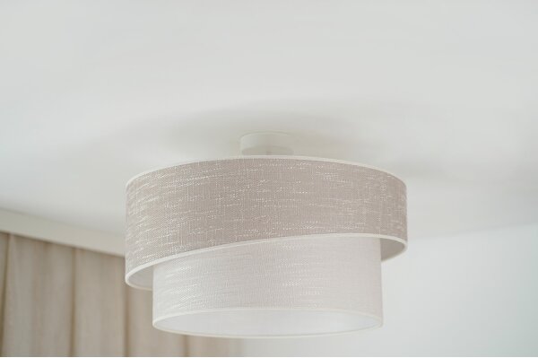 Brilagi - Lampadario a plafone DOVER SHINE 1xE27/15W/230V diametro 50 cm grigio/color crema