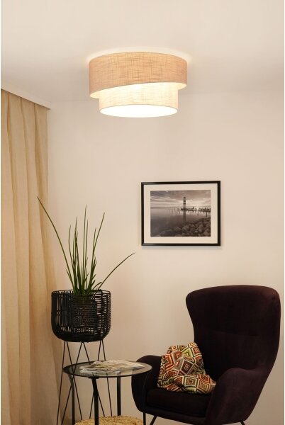 Brilagi - Plafoniera DOVER SHINE 1xE27/15W/230V diametro 50 cm grigio/color crema
