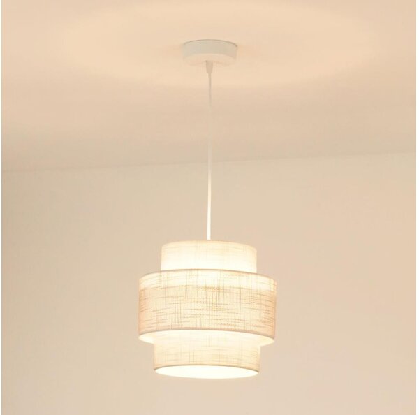 Brilagi - Lampadario a sospensione con filo DOVER SPACE 1xE27/15W/230V diametro 25 cm grigio/color crema