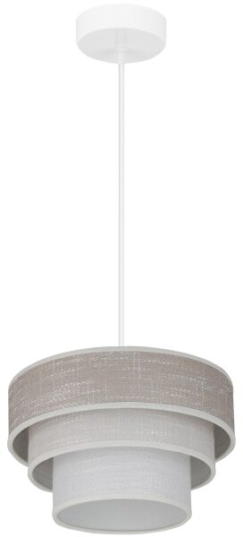 Brilagi - Lampadario a sospensione con filo ALASKA LUNETA 1xE27/15W/230V diametro 25 cm grigio/color crema
