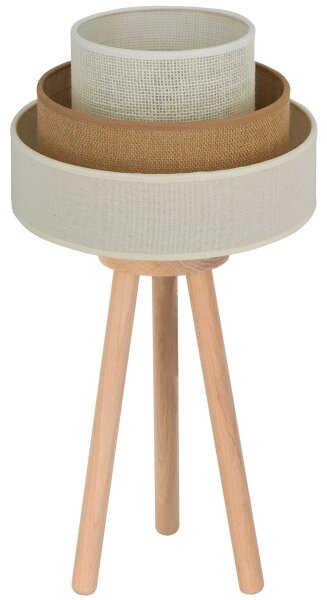 Brilagi - Lampada da tavolo DENVER LUNETA 1xE27/15W/230V beige/marrone/color crema
