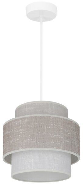 Brilagi - Lampadario a sospensione con filo DOVER SPACE 1xE27/15W/230V diametro 25 cm grigio/color crema