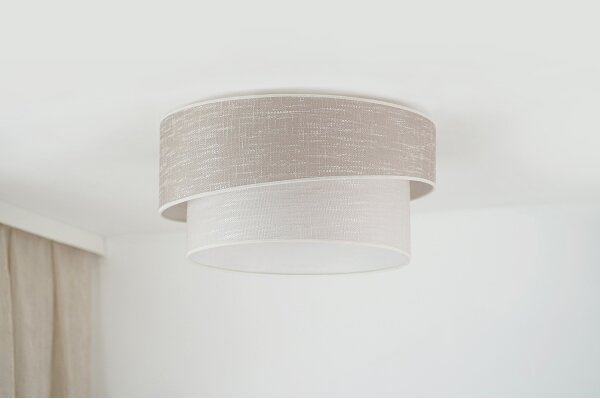 Brilagi - Plafoniera DOVER SHINE 1xE27/15W/230V diametro 50 cm grigio/color crema