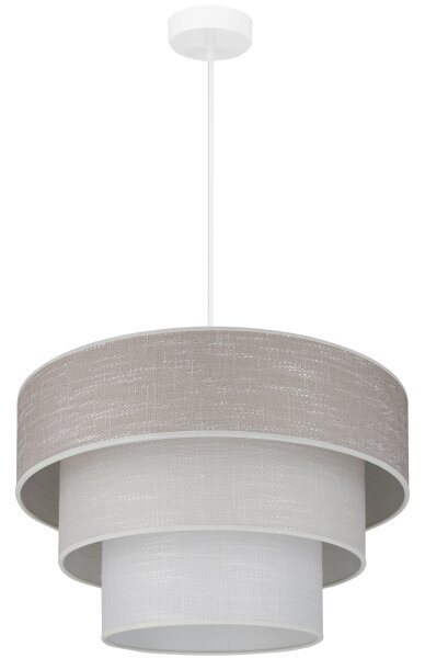 Brilagi - Lampadario a sospensione con filo ALASKA LUNETA 1xE27/15W/230V diametro 45 cm grigio/color crema