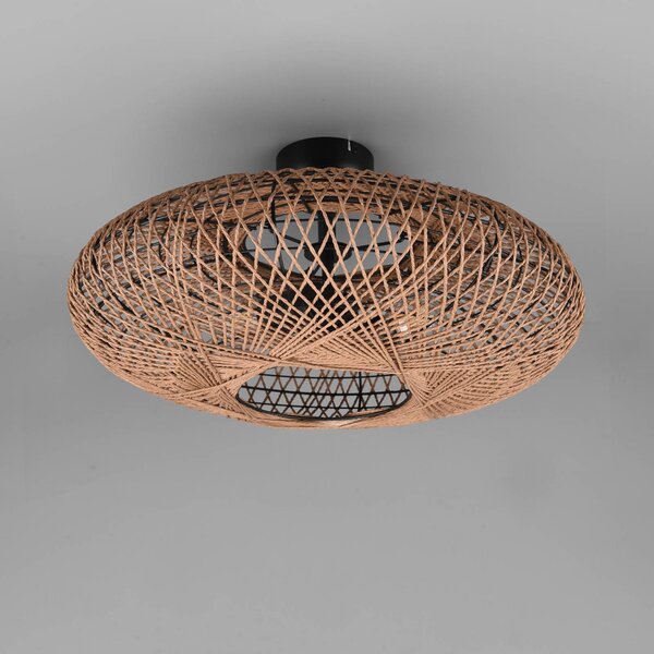 Trio Lighting Plafoniera soffitto Hedda, dimmerabile, Marrone / Ruggine, Soggiorno / Sala da pranzo, Metallo, Plafoniera