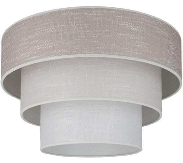 Brilagi - Plafoniera ALASKA LUNETA 1xE27/15W/230V diametro 45 cm grigio/color crema