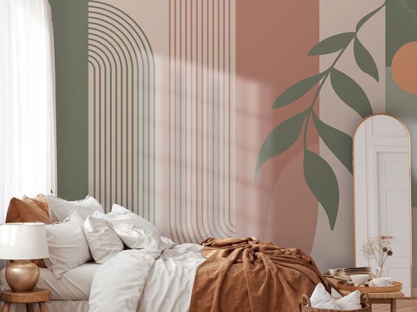 Carta da parati Archi ed elementi decorativi in ​​stile boho, Carta da parati in stile Boho, u94153 : Uwalls.it
