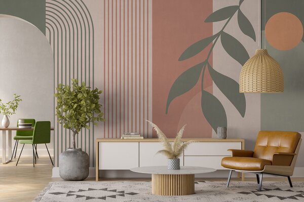 Carta da parati Archi ed elementi decorativi in ​​stile boho, Carta da parati in stile Boho, u94153 : Uwalls.it