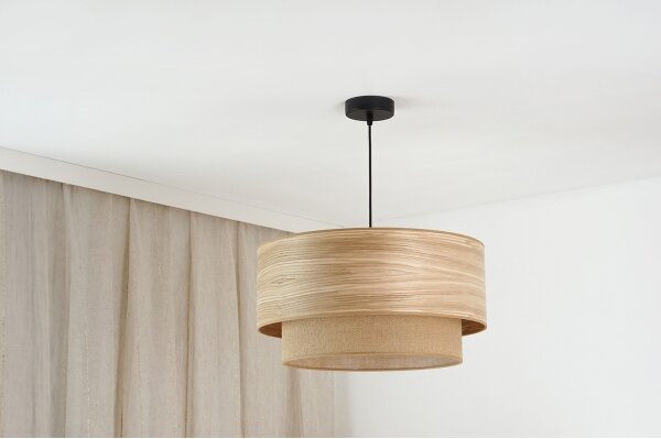 Brilagi - Lampadario a sospensione con filo MONTANA BOHO 1xE27/15W/230V diametro 45 cm marrone/nero