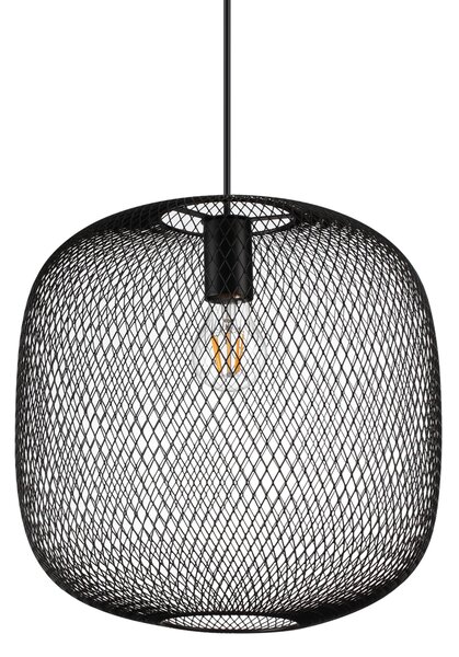 Lampadario A Sospensione Contemporaneo Net Metallo Nero 1 Luce E27 42W