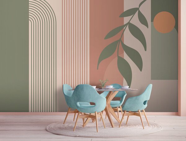 Carta da parati Archi ed elementi decorativi in ​​stile boho, Carta da parati in stile Boho, u94153 : Uwalls.it