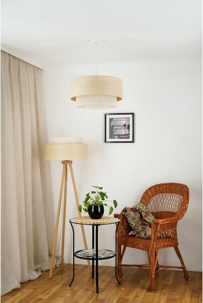 Brilagi - Lampada con piedistallo ARIZONA BOHO 1xE27/15W/230V beige