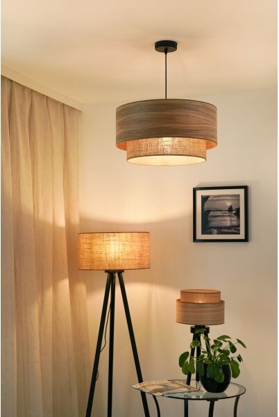 Brilagi - Lampada da tavolo MONTANA BOHO 1xE27/15W/230V marrone/nero