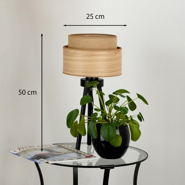 Brilagi - Lampada da tavolo MONTANA BOHO 1xE27/15W/230V marrone/nero