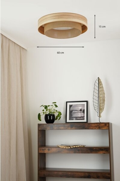 Brilagi - Plafoniera LED MONTANA BOHO LED/26W/230V diametro 60 cm marrone