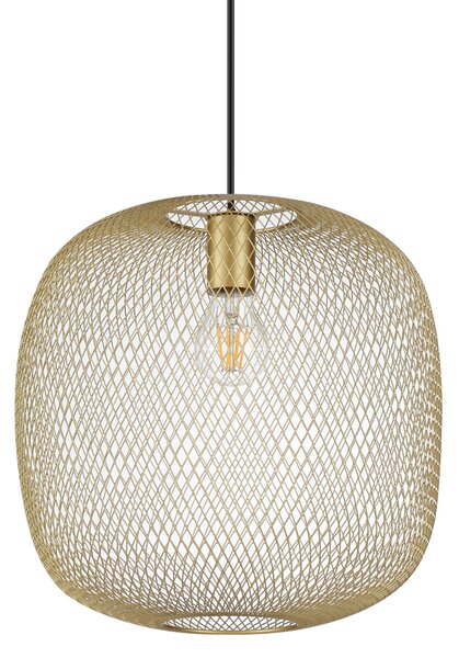 Lampadario A Sospensione Contemporaneo Net Metallo Oro 1 Luce E27 42W