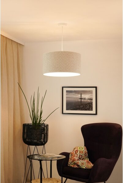 Brilagi - Lampadario a sospensione con filo BOUCLE ROLLER 1xE27/15W/230V diametro 45 cm color crema