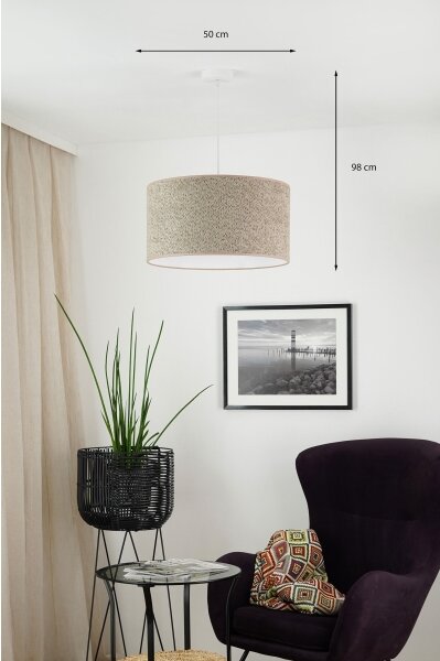 Brilagi - Lampadario a sospensione con filo BOUCLE ROLLER 1xE27/15W/230V diametro 50 cm marrone