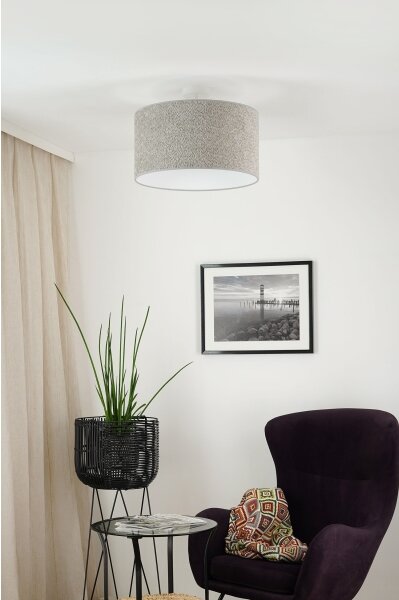 Brilagi - Lampadario a sospensione con filo BOUCLE ROLLER 1xE27/15W/230V diametro 45 cm grigio