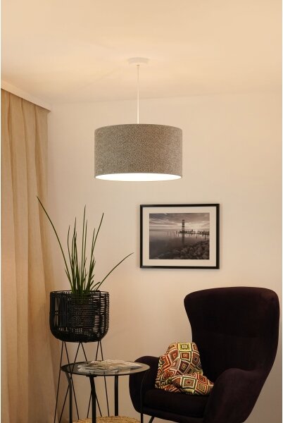 Brilagi - Lampadario a sospensione con filo BOUCLE ROLLER 1xE27/15W/230V diametro 45 cm grigio