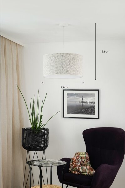 Brilagi - Lampadario a sospensione con filo BOUCLE ROLLER 1xE27/15W/230V diametro 45 cm color crema
