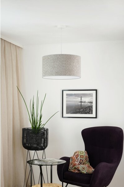Brilagi - Lampadario a sospensione con filo BOUCLE ROLLER 1xE27/15W/230V diametro 45 cm grigio