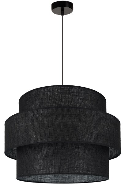 Brilagi - Lampadario a sospensione con filo SPACE YUTE 1xE27/15W/230V diametro 50 cm nero